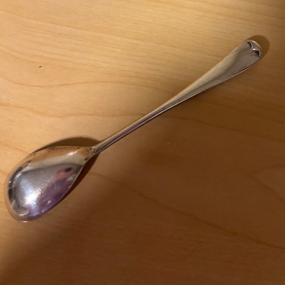 Silverplate Salt Spoon - Picture 2 of 5